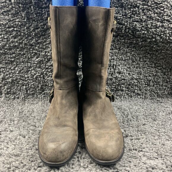 RARE VINTAGE Cole Haan Brown Suede Women’s Buckle Boots Size US 8 B - Picture 6 of 8